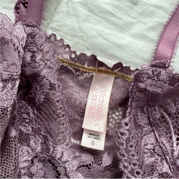 VICTORIA’S SECRET Lavender Lace Bralette Top Size Small - Picture 12 of 16